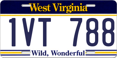 WV license plate 1VT788