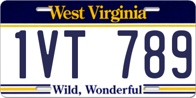 WV license plate 1VT789