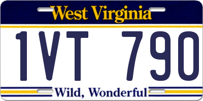 WV license plate 1VT790