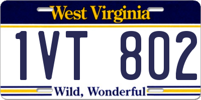 WV license plate 1VT802
