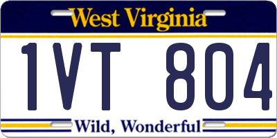 WV license plate 1VT804