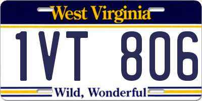 WV license plate 1VT806