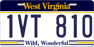 WV license plate 1VT810