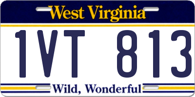 WV license plate 1VT813