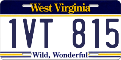 WV license plate 1VT815