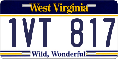WV license plate 1VT817