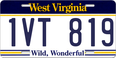 WV license plate 1VT819
