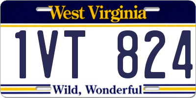 WV license plate 1VT824
