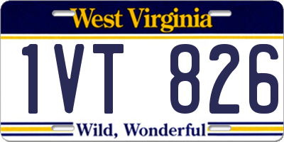 WV license plate 1VT826