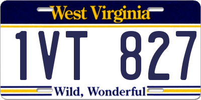 WV license plate 1VT827