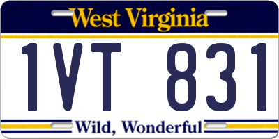 WV license plate 1VT831