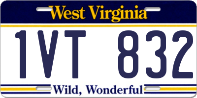 WV license plate 1VT832