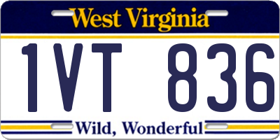 WV license plate 1VT836