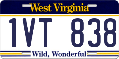 WV license plate 1VT838