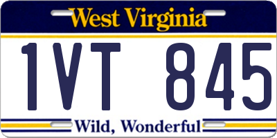 WV license plate 1VT845