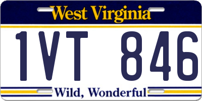 WV license plate 1VT846
