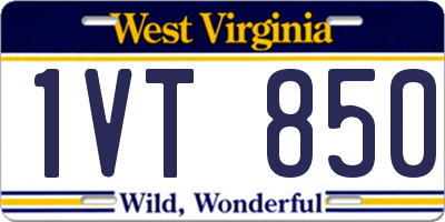 WV license plate 1VT850