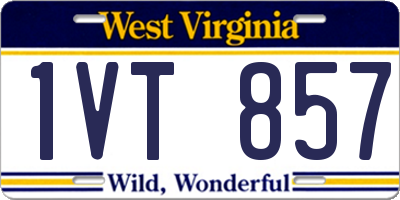 WV license plate 1VT857
