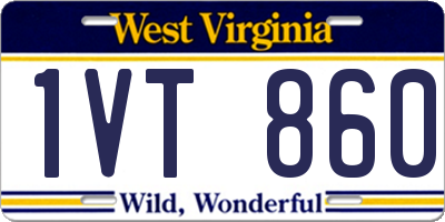 WV license plate 1VT860