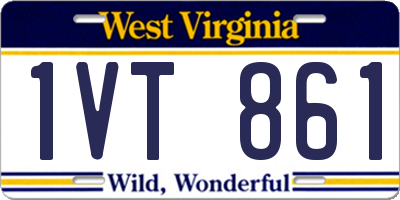 WV license plate 1VT861