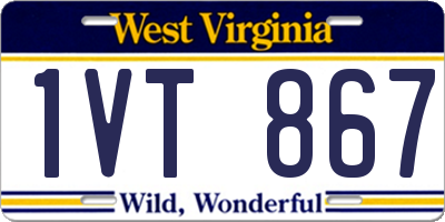 WV license plate 1VT867
