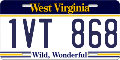 WV license plate 1VT868
