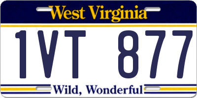 WV license plate 1VT877