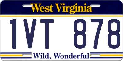 WV license plate 1VT878