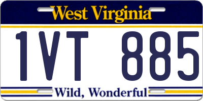 WV license plate 1VT885