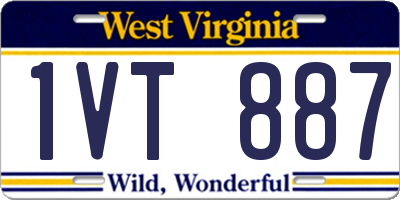 WV license plate 1VT887