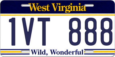 WV license plate 1VT888