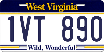 WV license plate 1VT890