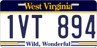 WV license plate 1VT894