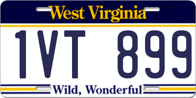 WV license plate 1VT899