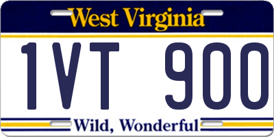 WV license plate 1VT900