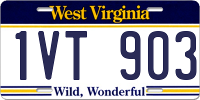 WV license plate 1VT903