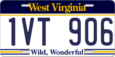 WV license plate 1VT906