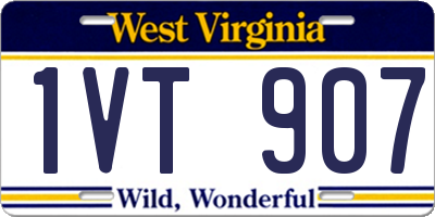 WV license plate 1VT907