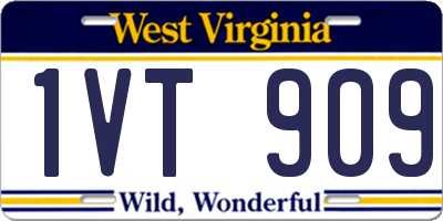 WV license plate 1VT909
