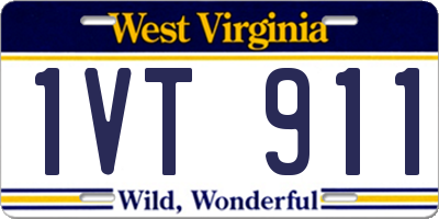 WV license plate 1VT911