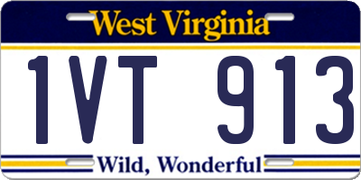 WV license plate 1VT913