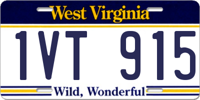 WV license plate 1VT915