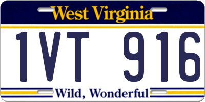WV license plate 1VT916