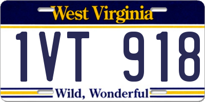WV license plate 1VT918