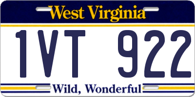 WV license plate 1VT922