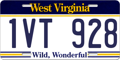 WV license plate 1VT928