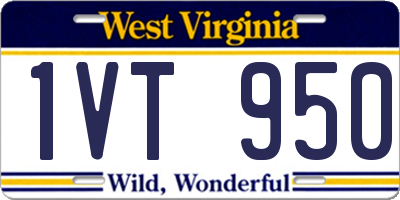 WV license plate 1VT950