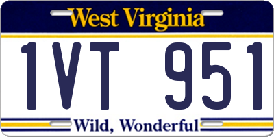 WV license plate 1VT951
