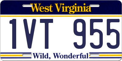WV license plate 1VT955
