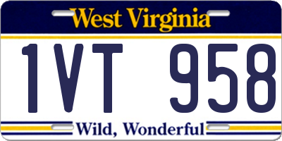 WV license plate 1VT958